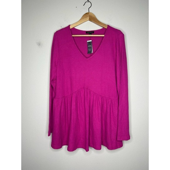 Lane Bryant‎ Babydoll Max Swing Hacci Top 14/16 NWT - Picture 3 of 7